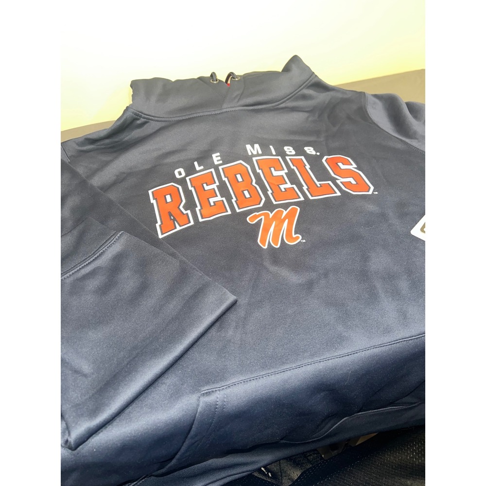 Colosseum Ole Miss Rebels Blue Performance‎ Mens 3XL Hoodie Gameday Athleisure